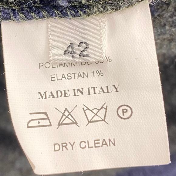 Amina Rubinacci Italy Wool Blend Chevron Knit Longline Sweater 42 Button Down - Picture 12 of 13